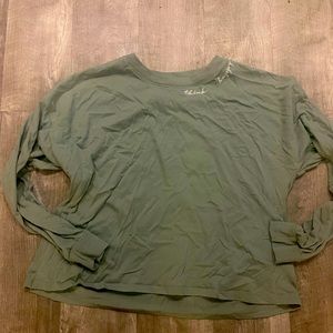 Think happy long sleeve T-shirt crop top Size large